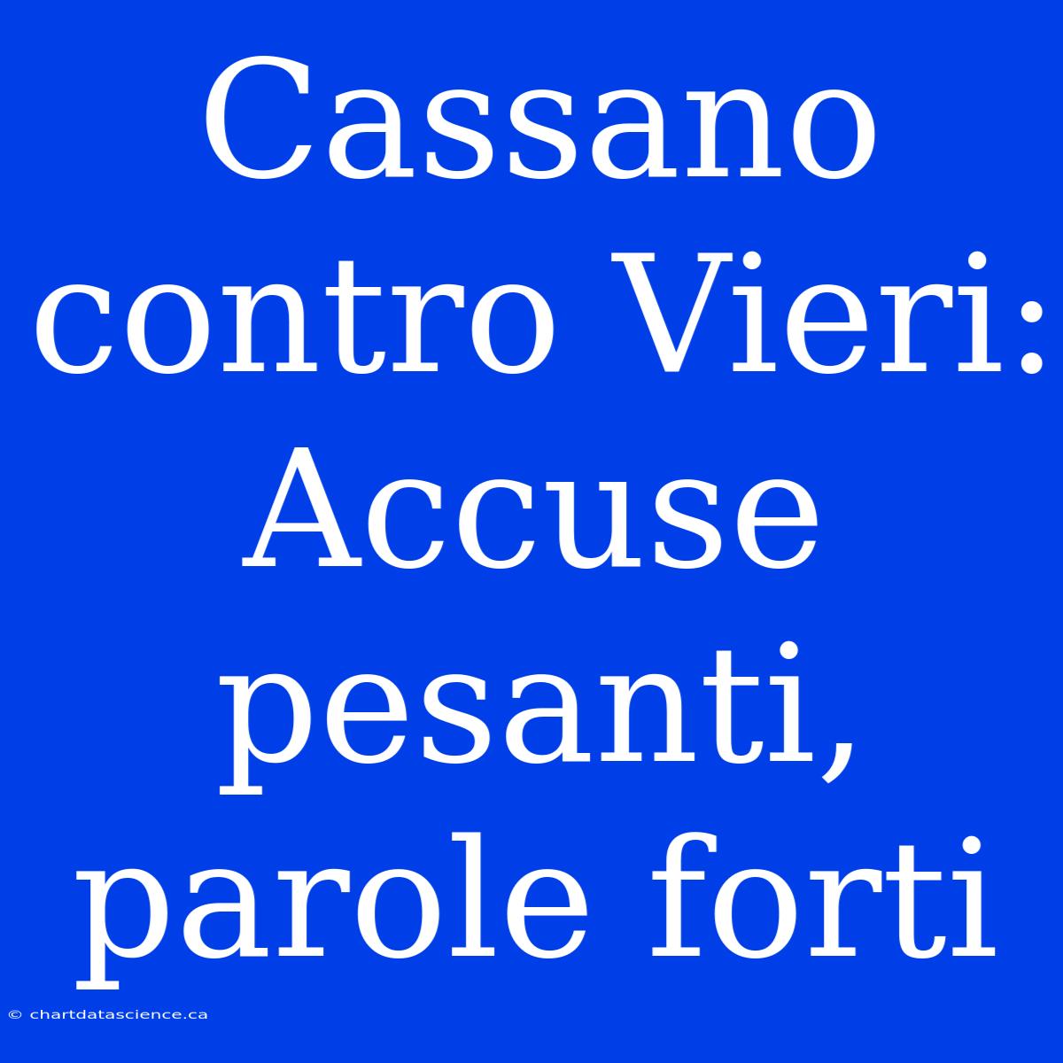 Cassano Contro Vieri: Accuse Pesanti, Parole Forti