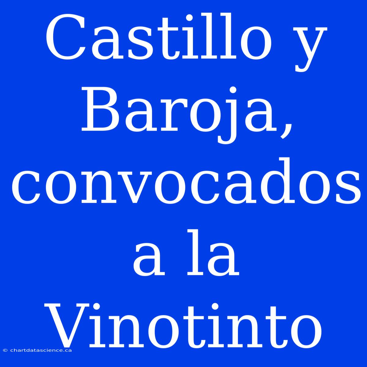 Castillo Y Baroja, Convocados A La Vinotinto