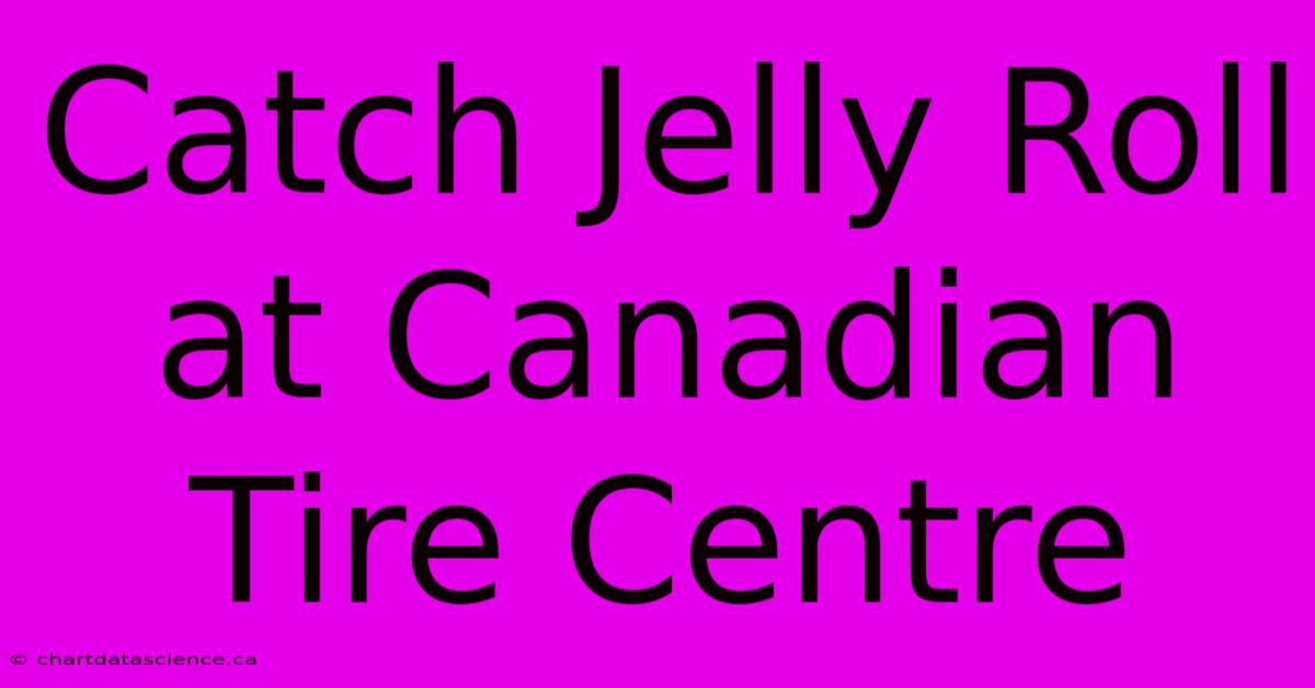 Catch Jelly Roll At Canadian Tire Centre