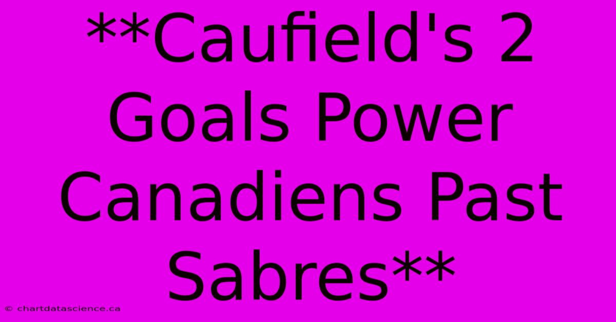 **Caufield's 2 Goals Power Canadiens Past Sabres**