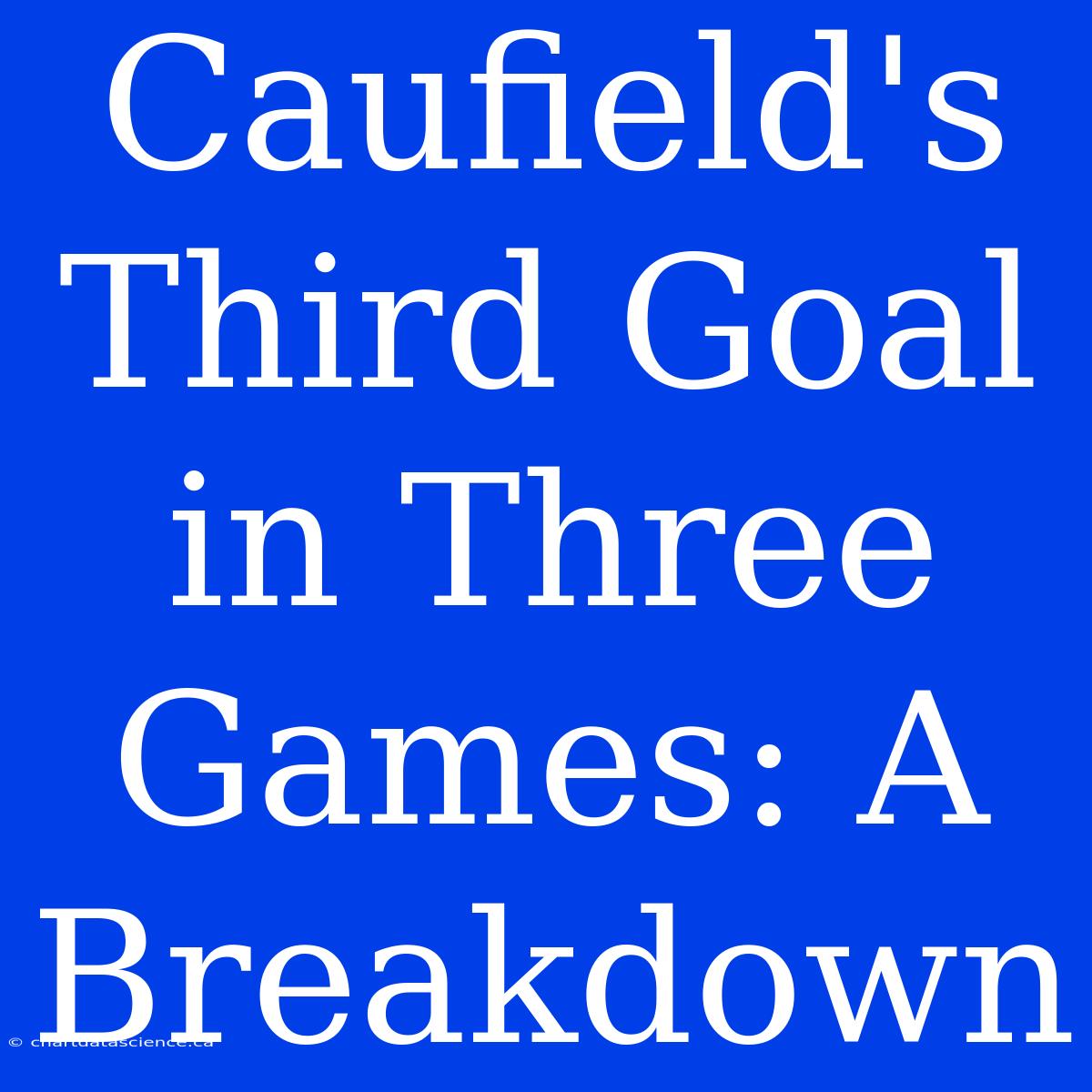 Caufield's Third Goal In Three Games: A Breakdown