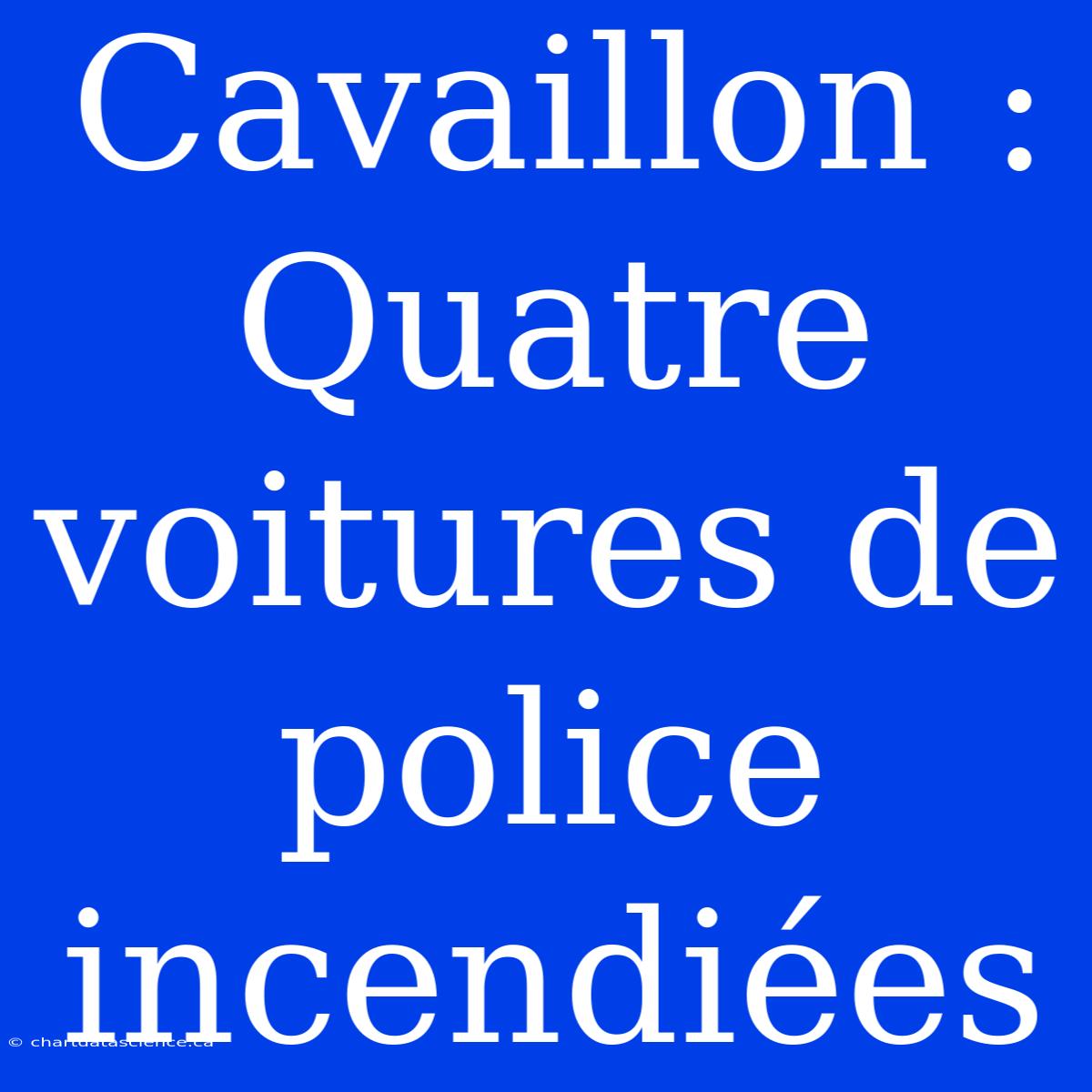 Cavaillon : Quatre Voitures De Police Incendiées