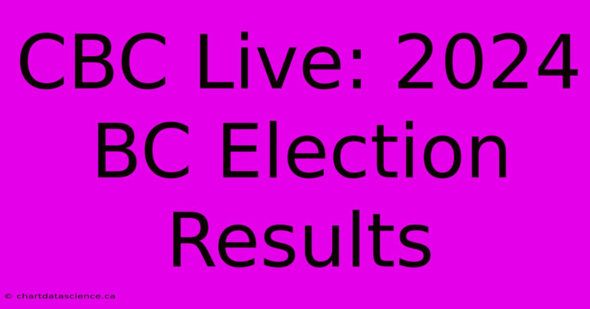 CBC Live: 2024 BC Election Results