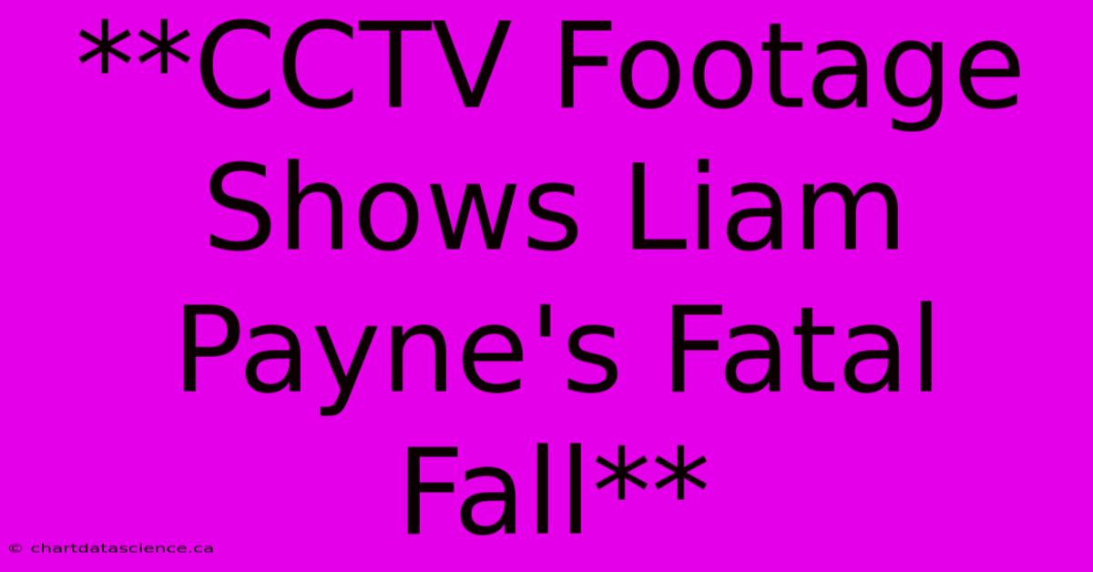 **CCTV Footage Shows Liam Payne's Fatal Fall** 