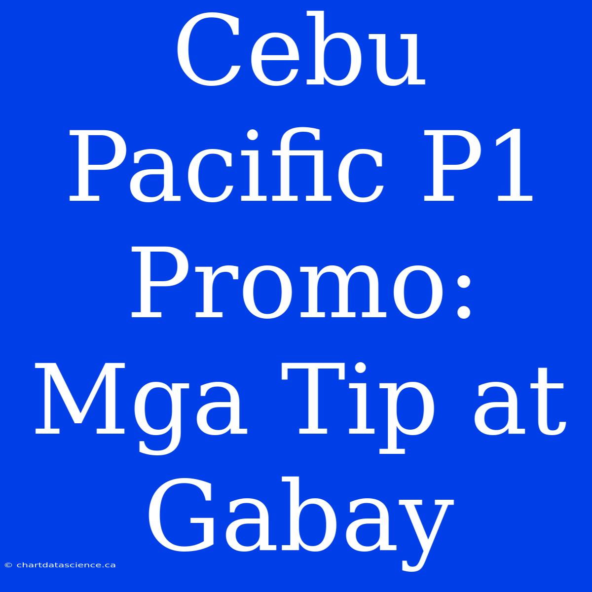 Cebu Pacific P1 Promo: Mga Tip At Gabay