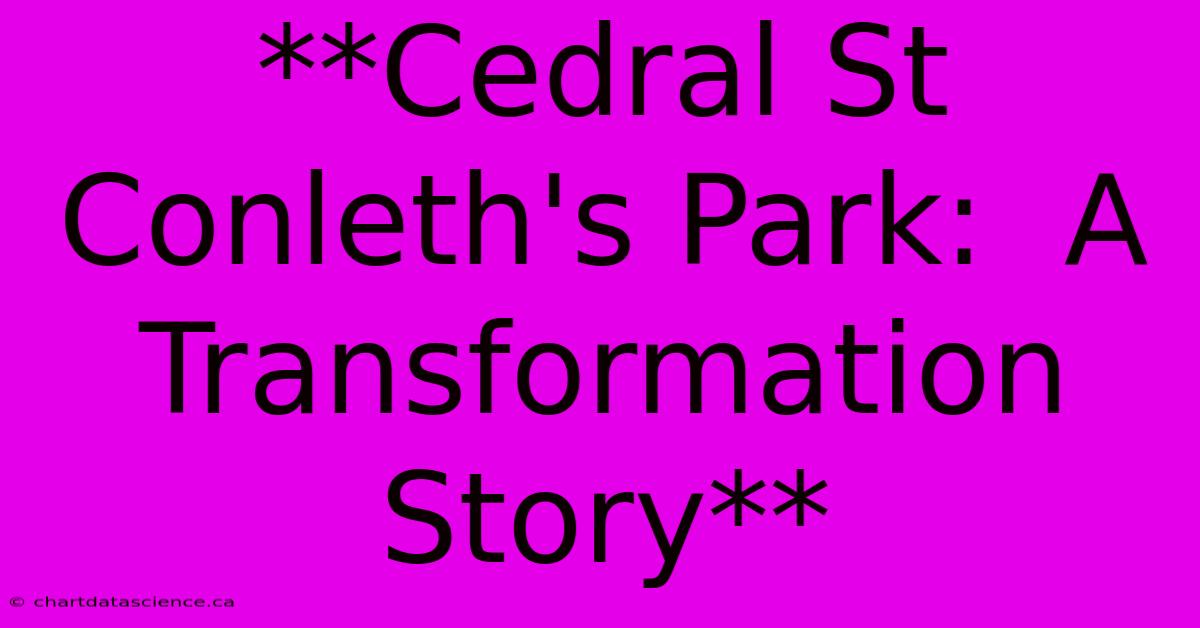 **Cedral St Conleth's Park:  A Transformation Story**