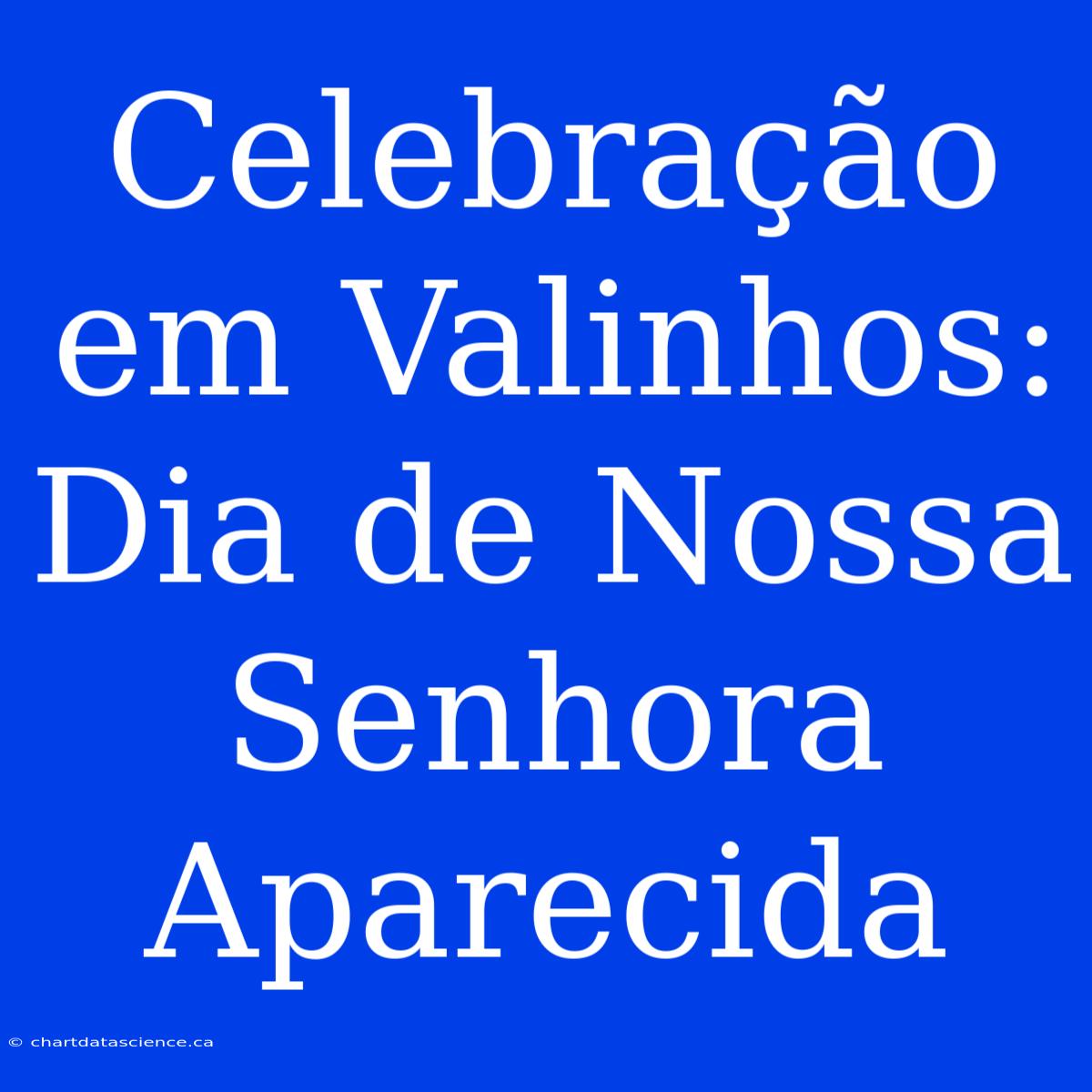 Celebração Em Valinhos: Dia De Nossa Senhora Aparecida