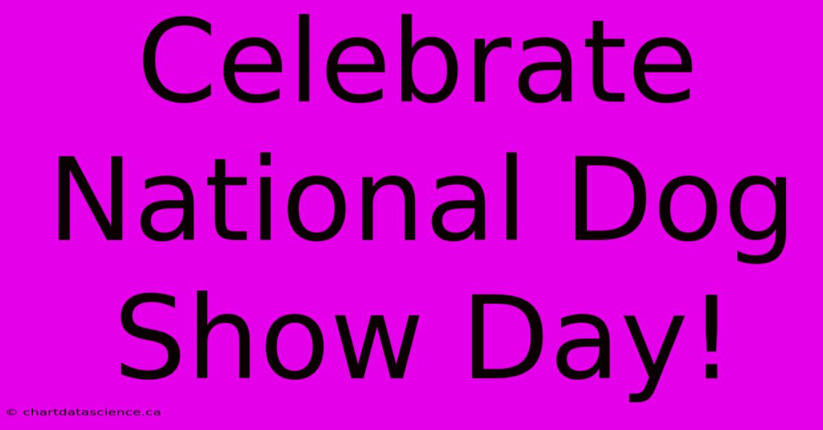 Celebrate National Dog Show Day!