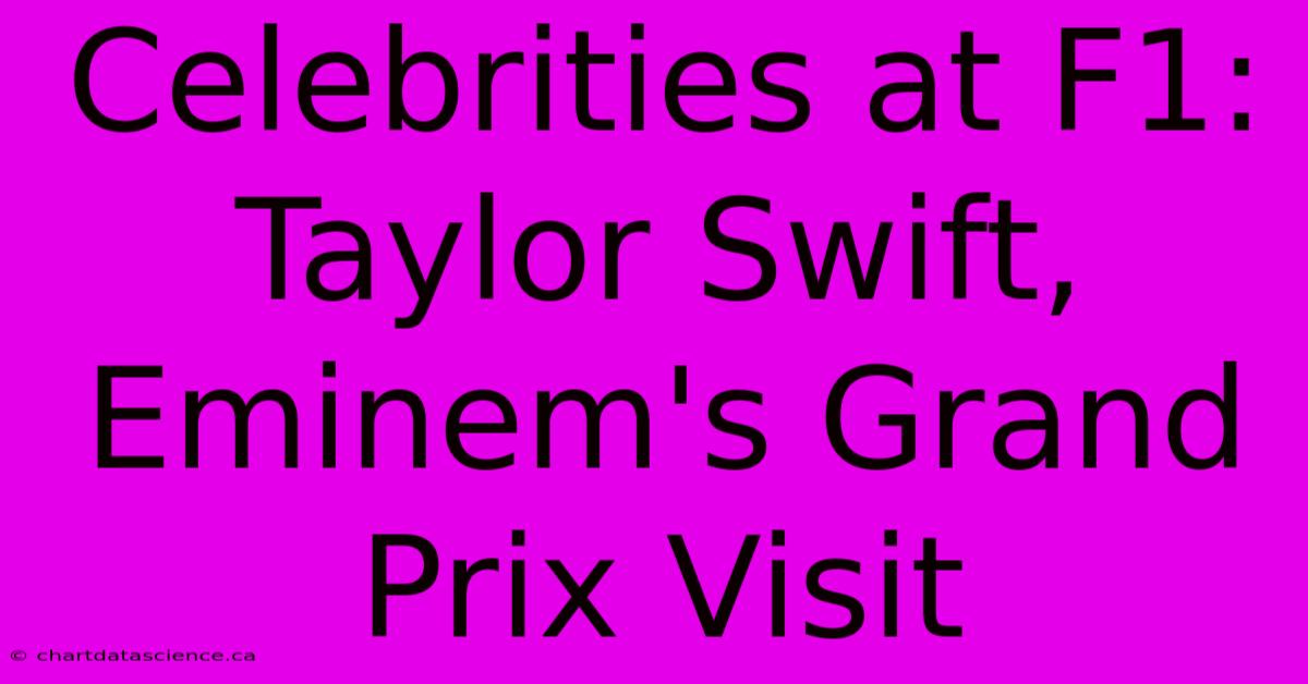 Celebrities At F1: Taylor Swift, Eminem's Grand Prix Visit 