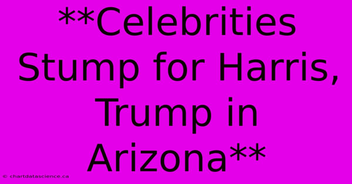 **Celebrities Stump For Harris, Trump In Arizona** 