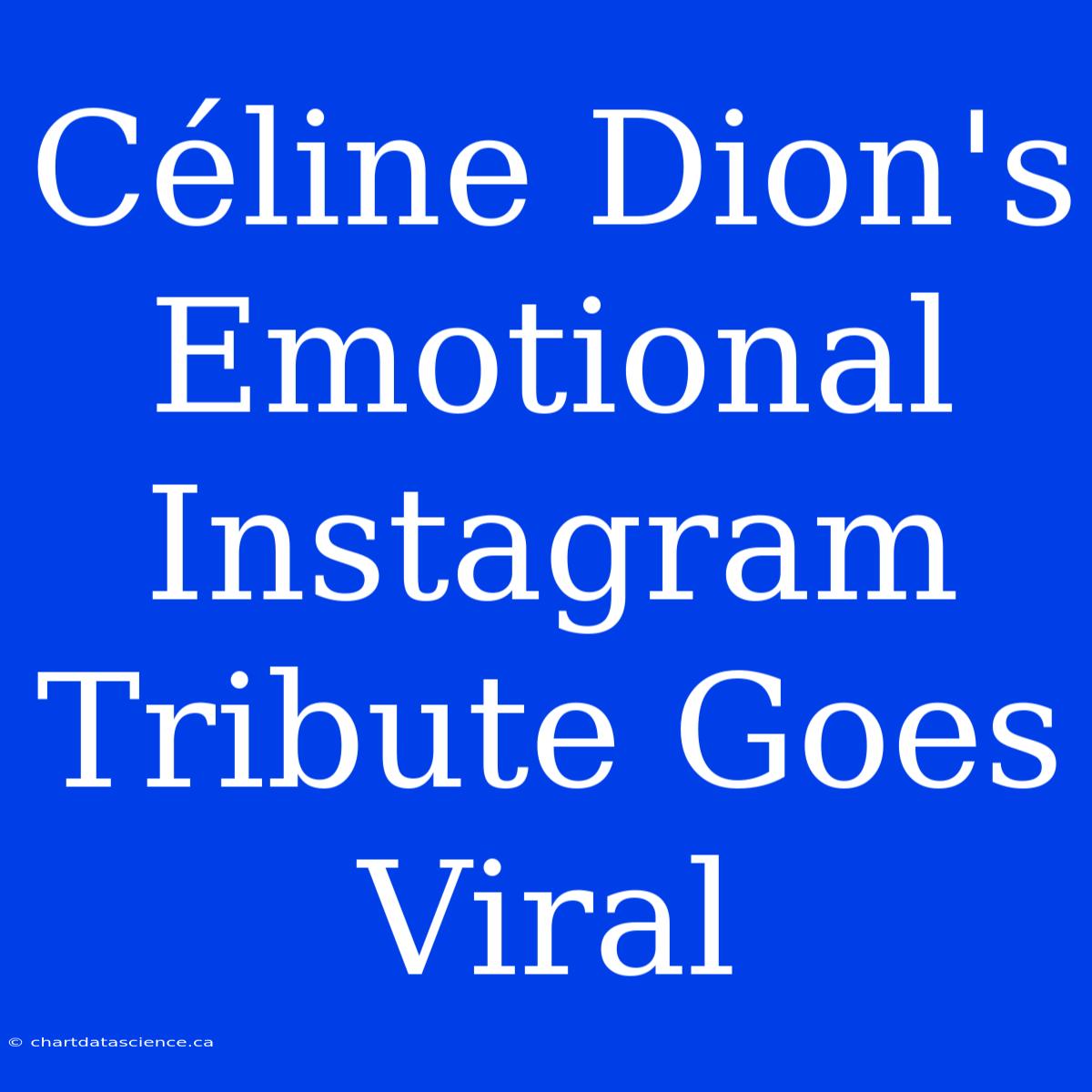 Céline Dion's Emotional Instagram Tribute Goes Viral