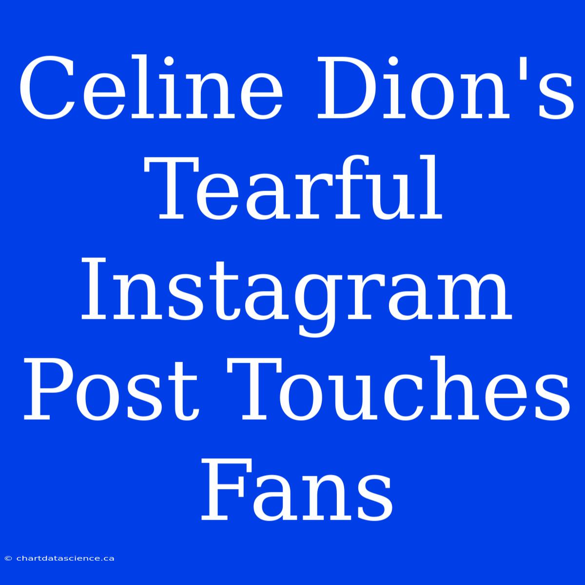 Celine Dion's Tearful Instagram Post Touches Fans