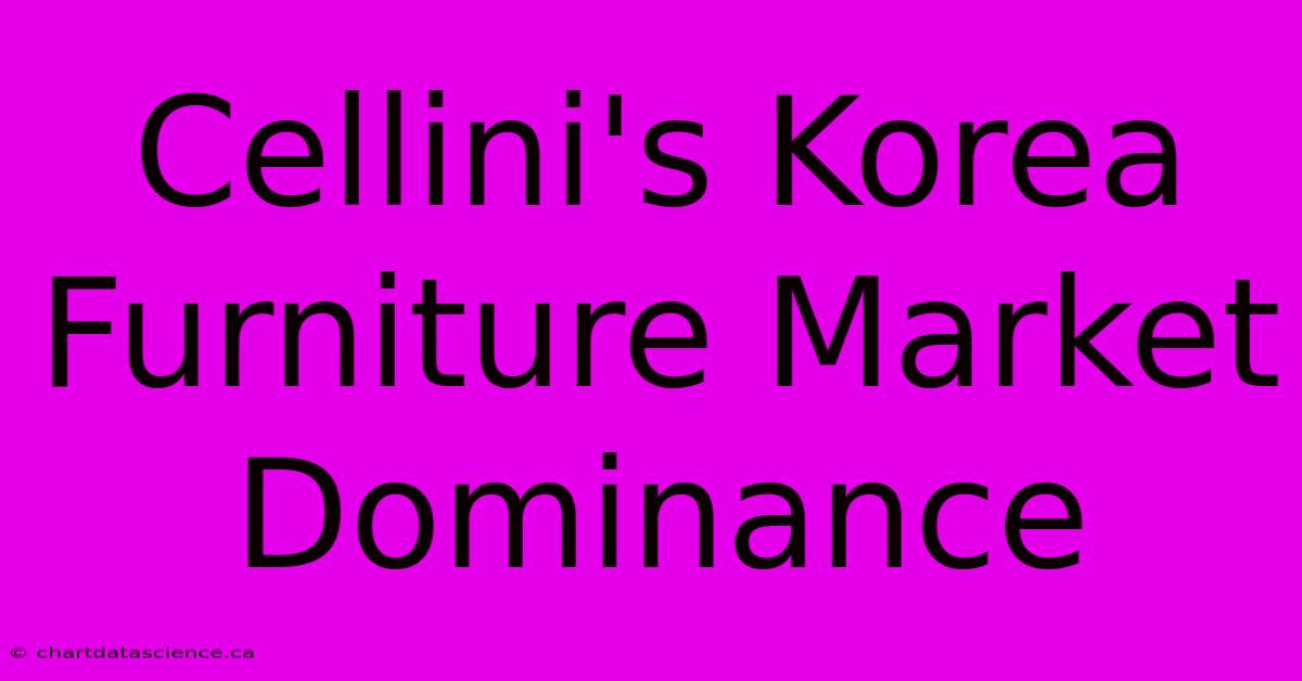 Cellini's Korea Furniture Market Dominance