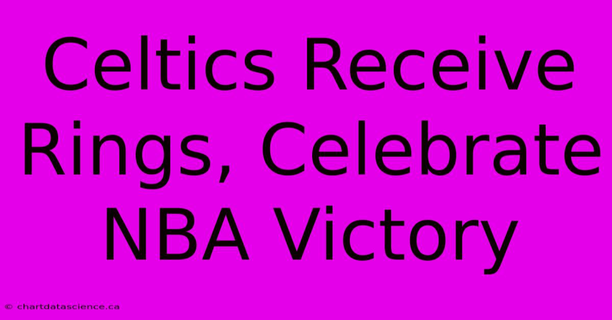 Celtics Receive Rings, Celebrate NBA Victory