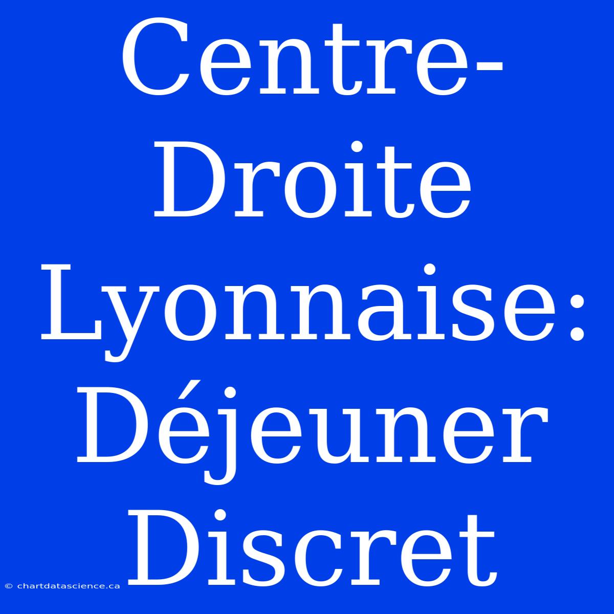 Centre-Droite Lyonnaise: Déjeuner Discret