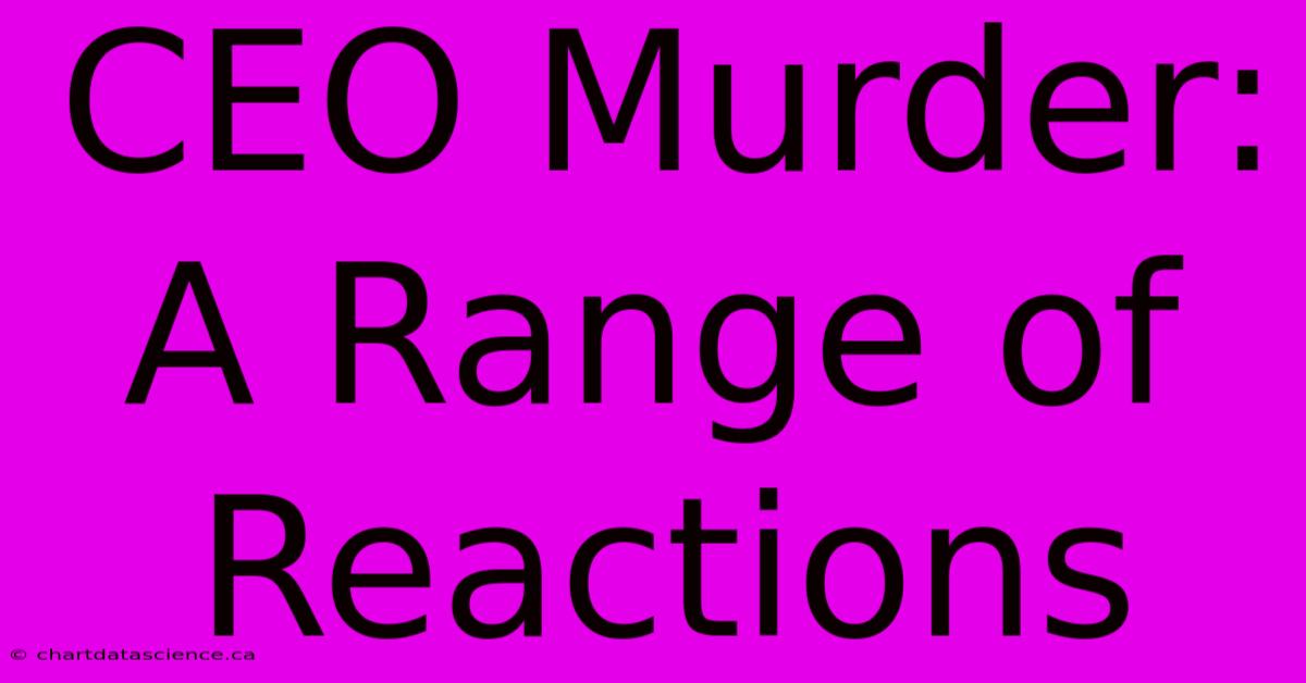 CEO Murder: A Range Of Reactions