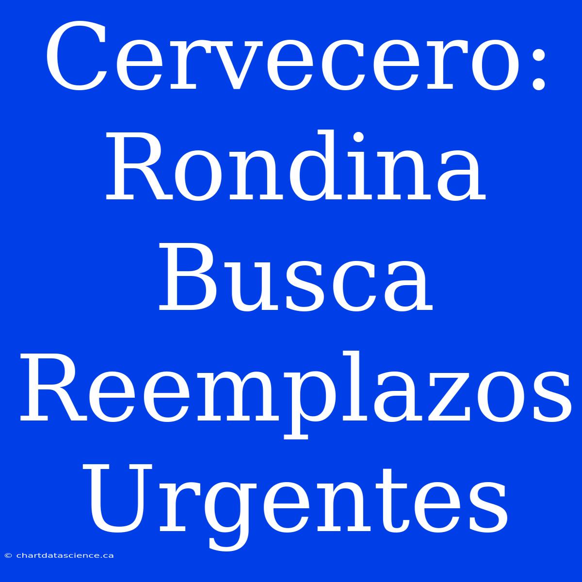 Cervecero: Rondina Busca Reemplazos Urgentes