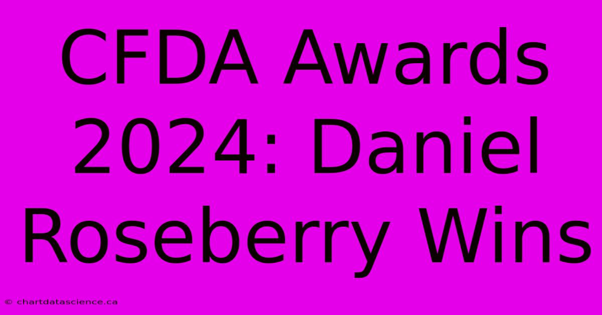 CFDA Awards 2024: Daniel Roseberry Wins