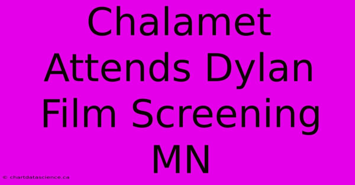 Chalamet Attends Dylan Film Screening MN