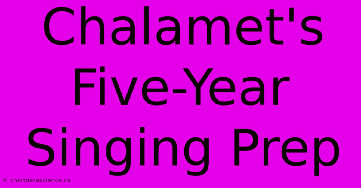 Chalamet's Five-Year Singing Prep