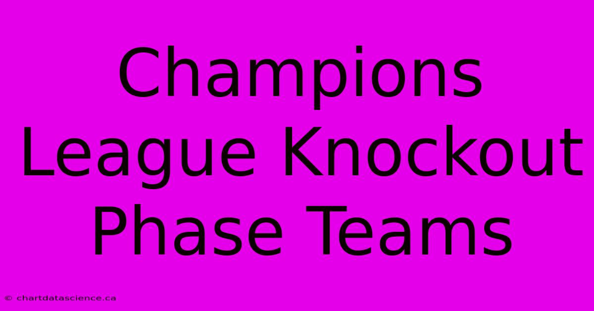 Champions League Knockout Phase Teams