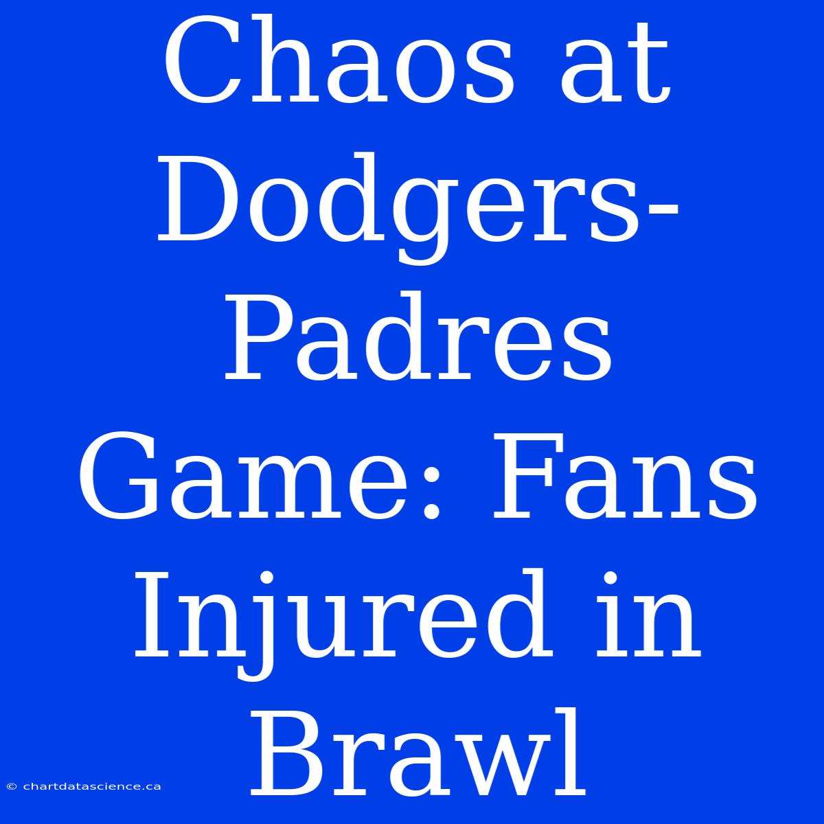 Chaos At Dodgers-Padres Game: Fans Injured In Brawl