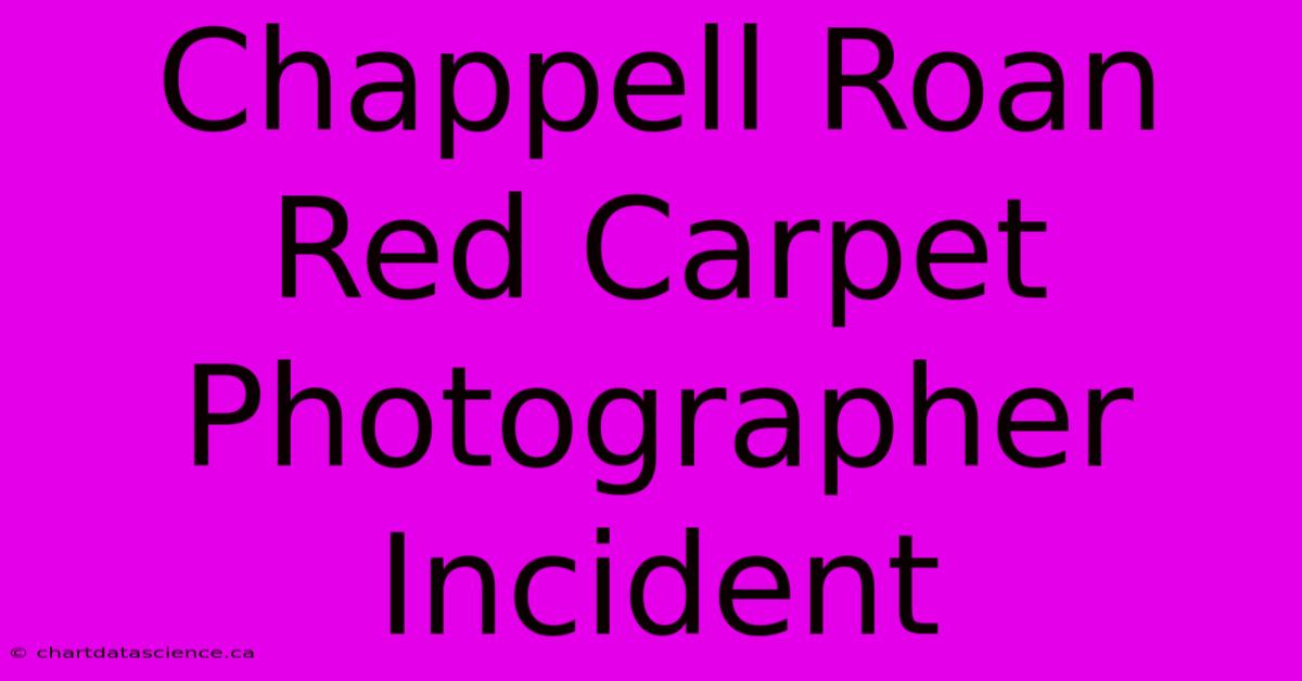 Chappell Roan Red Carpet Photographer Incident