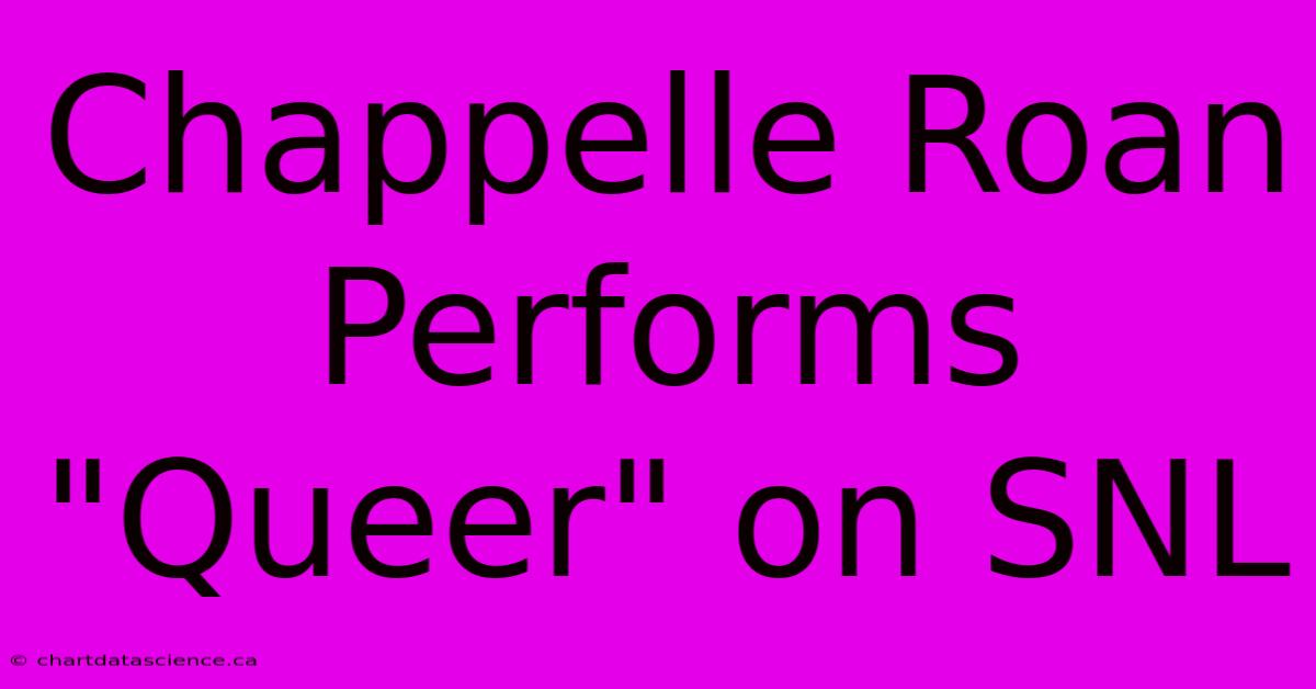 Chappelle Roan Performs 