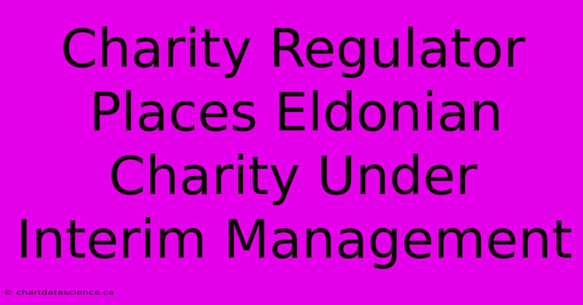 Charity Regulator Places Eldonian Charity Under Interim Management