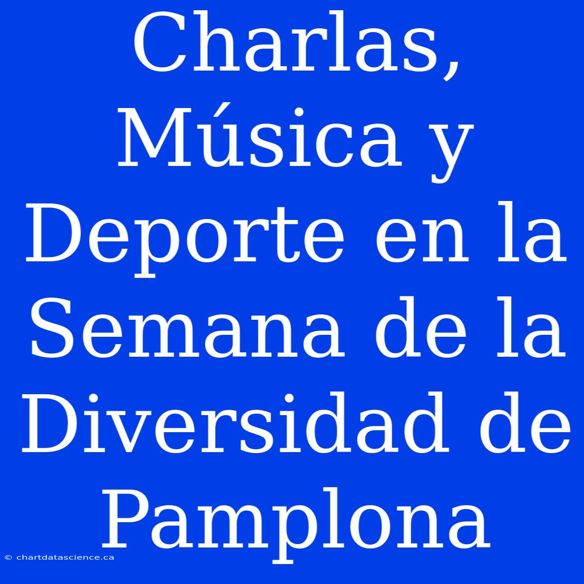 Charlas, Música Y Deporte En La Semana De La Diversidad De Pamplona