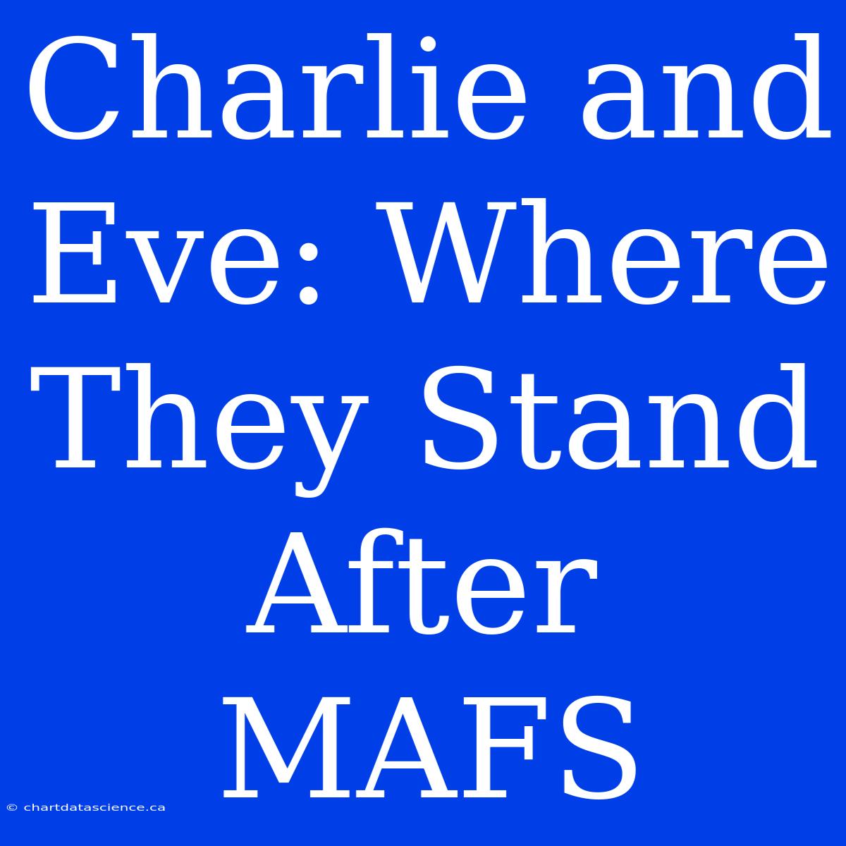 Charlie And Eve: Where They Stand After MAFS