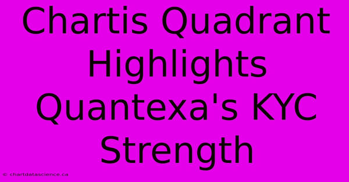 Chartis Quadrant Highlights Quantexa's KYC Strength