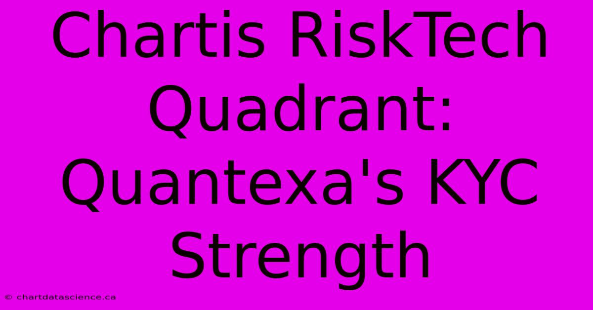 Chartis RiskTech Quadrant: Quantexa's KYC Strength