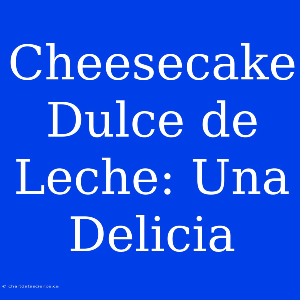 Cheesecake Dulce De Leche: Una Delicia