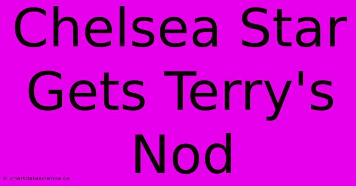 Chelsea Star Gets Terry's Nod