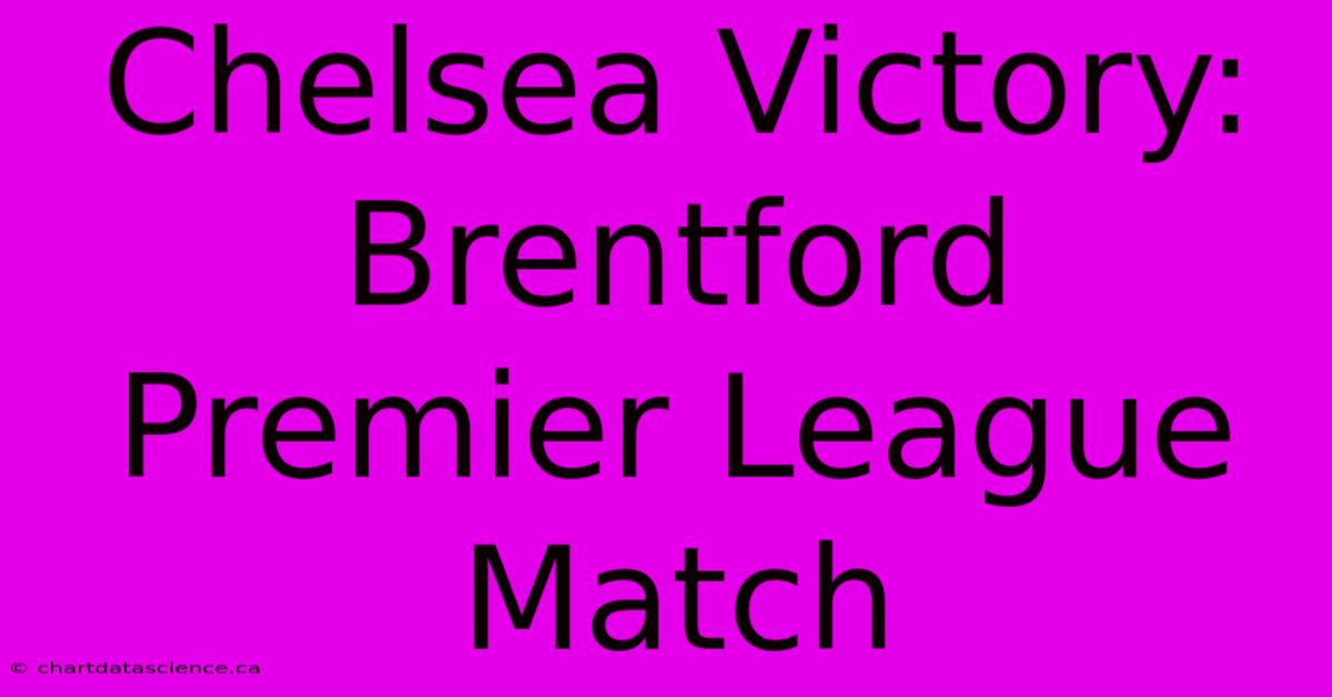 Chelsea Victory: Brentford Premier League Match