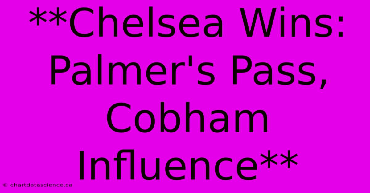 **Chelsea Wins: Palmer's Pass, Cobham Influence**