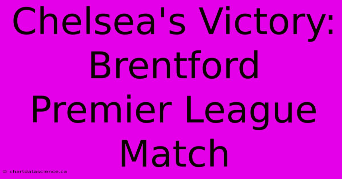 Chelsea's Victory: Brentford Premier League Match