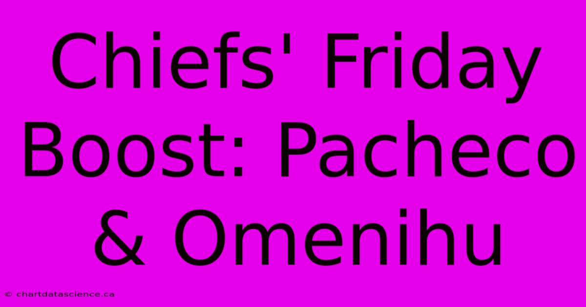 Chiefs' Friday Boost: Pacheco & Omenihu