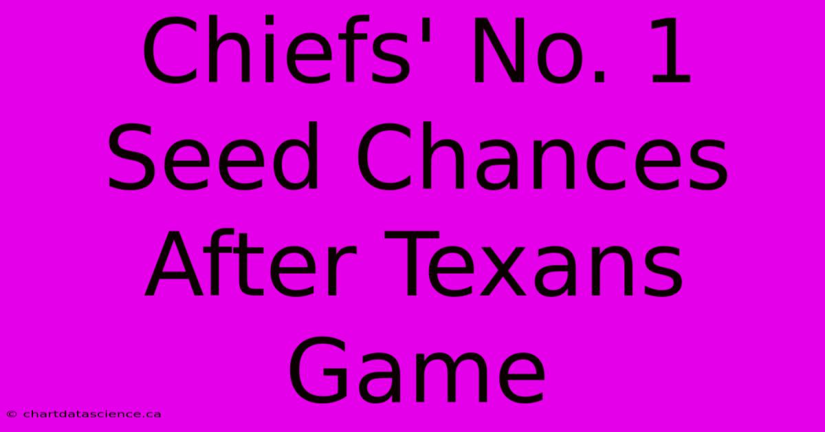 Chiefs' No. 1 Seed Chances After Texans Game