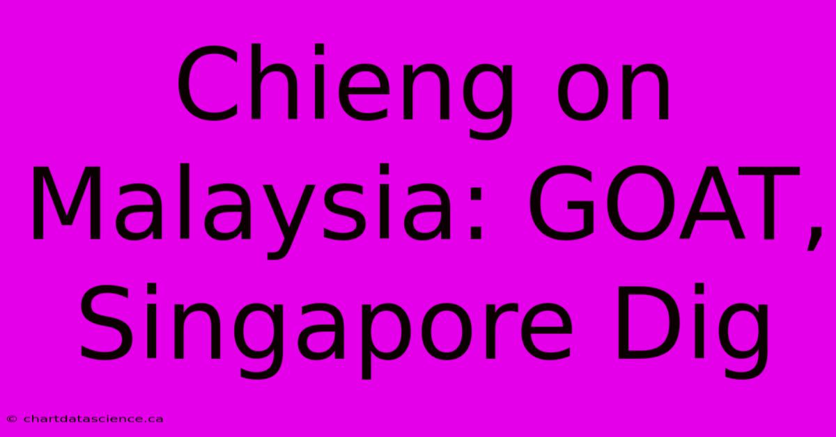 Chieng On Malaysia: GOAT, Singapore Dig