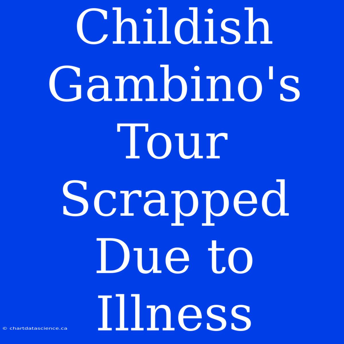 Childish Gambino's Tour Scrapped Due To Illness