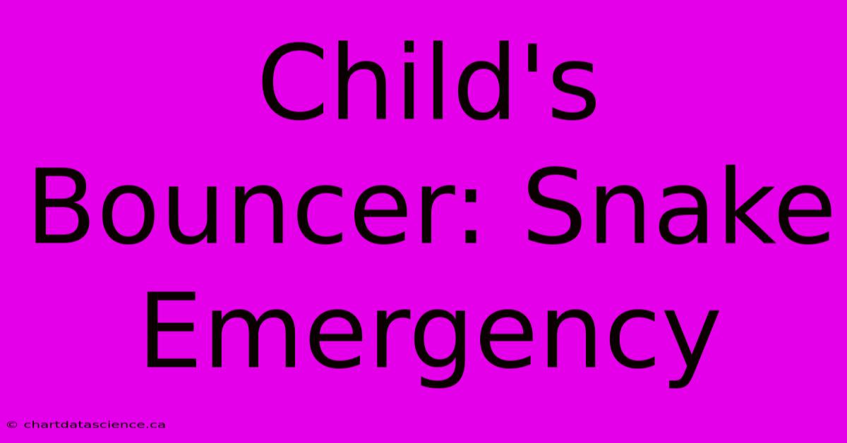 Child's Bouncer: Snake Emergency