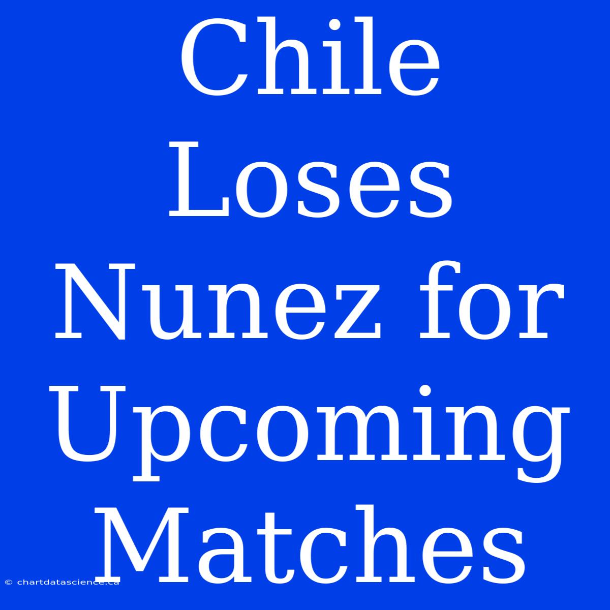 Chile Loses Nunez For Upcoming Matches