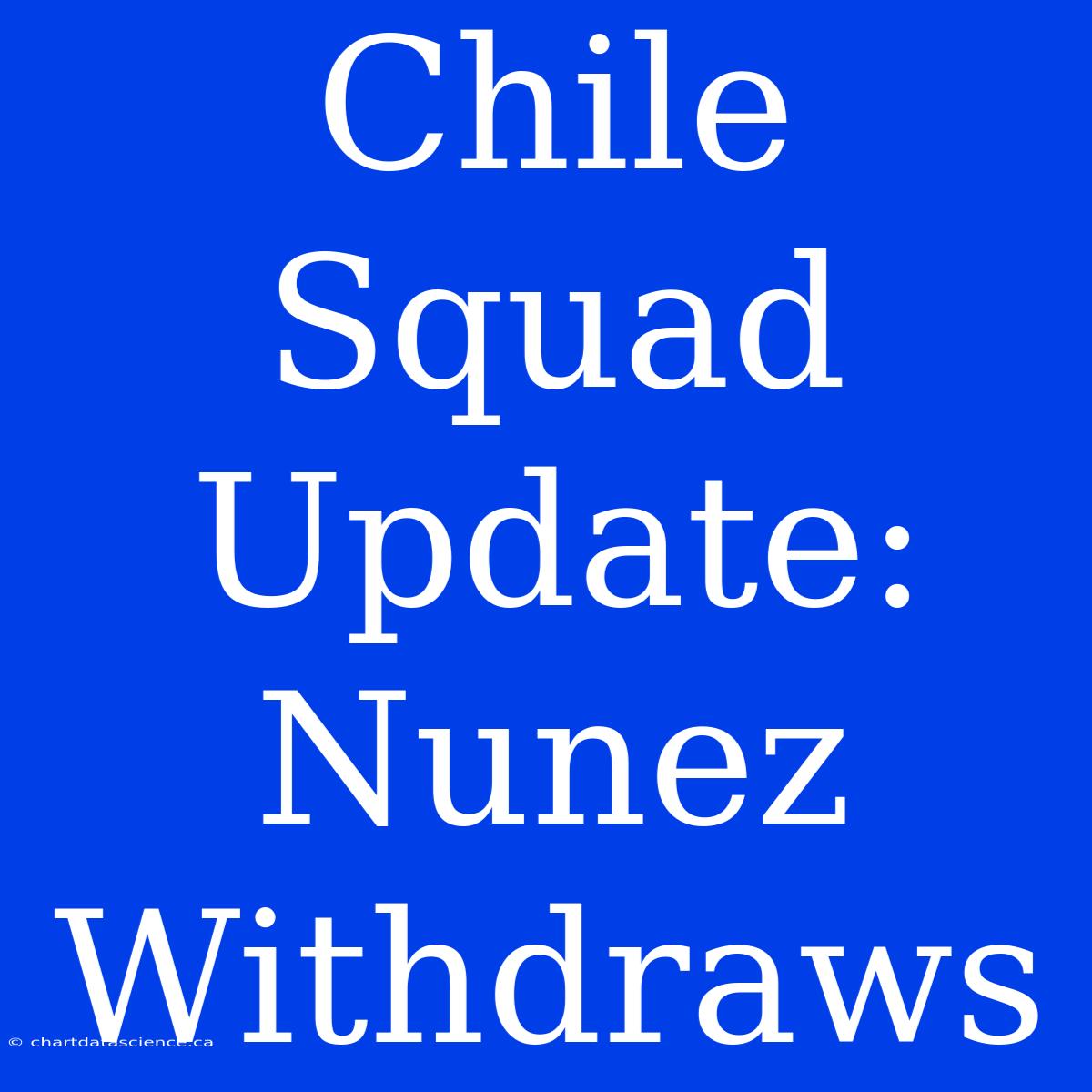 Chile Squad Update: Nunez Withdraws