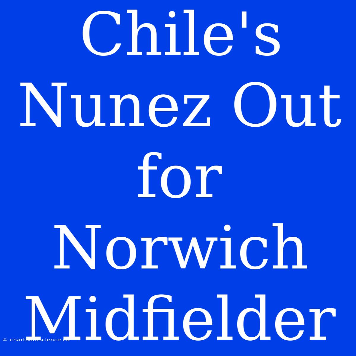 Chile's Nunez Out For Norwich Midfielder