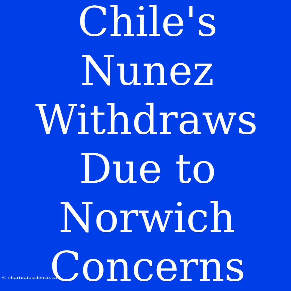 Chile's Nunez Withdraws Due To Norwich Concerns