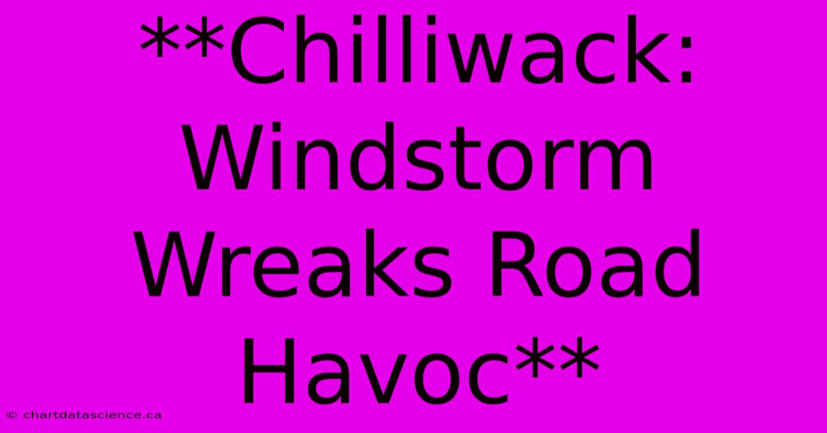 **Chilliwack: Windstorm Wreaks Road Havoc**