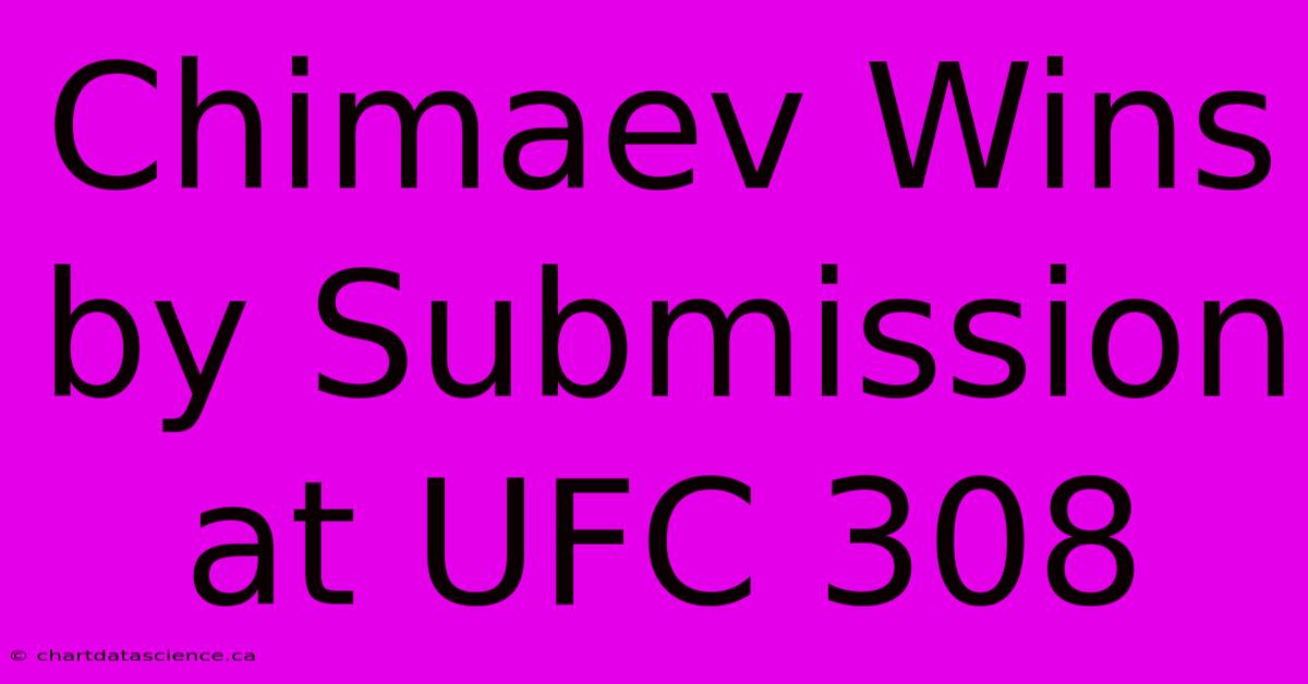 Chimaev Wins By Submission At UFC 308