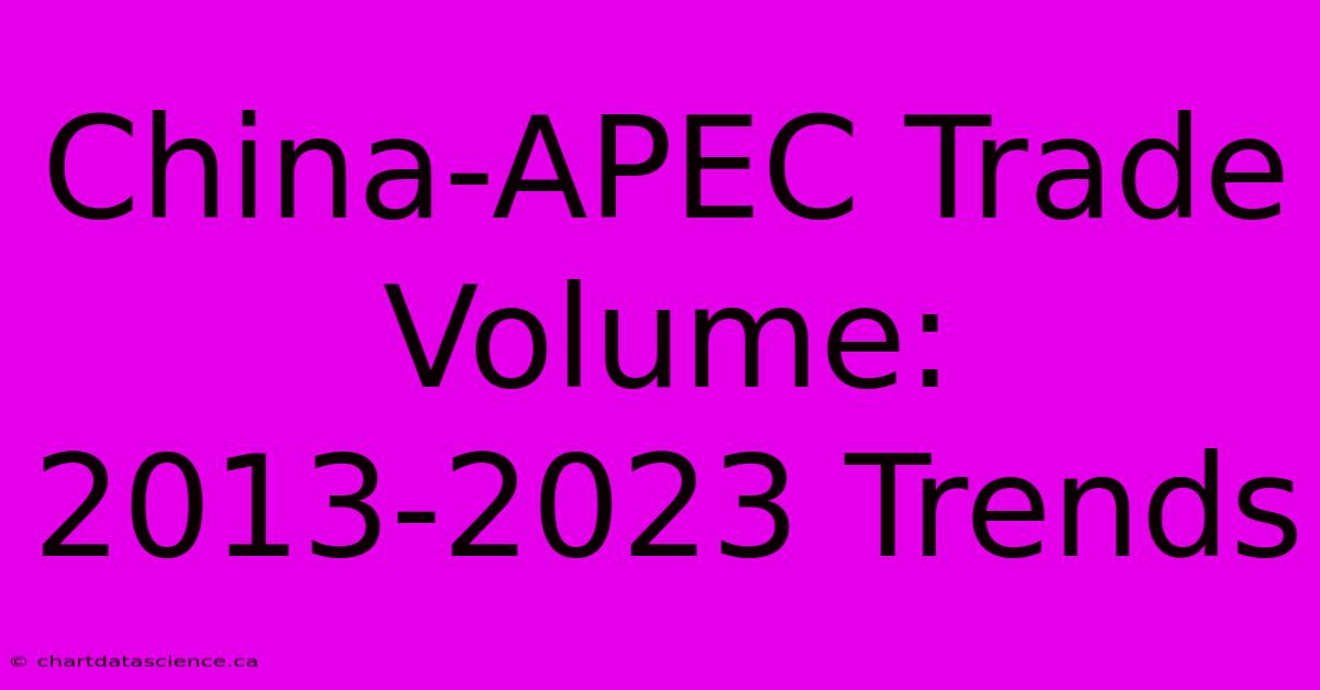 China-APEC Trade Volume: 2013-2023 Trends